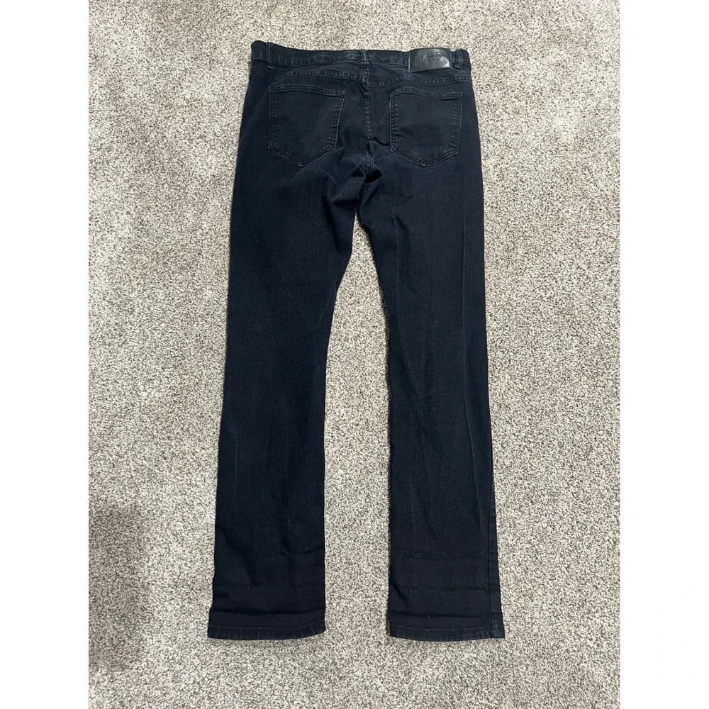 Reason 36 Supply Co Mens Black Distressed Floral Patch Slim Jeans 38 DE-45